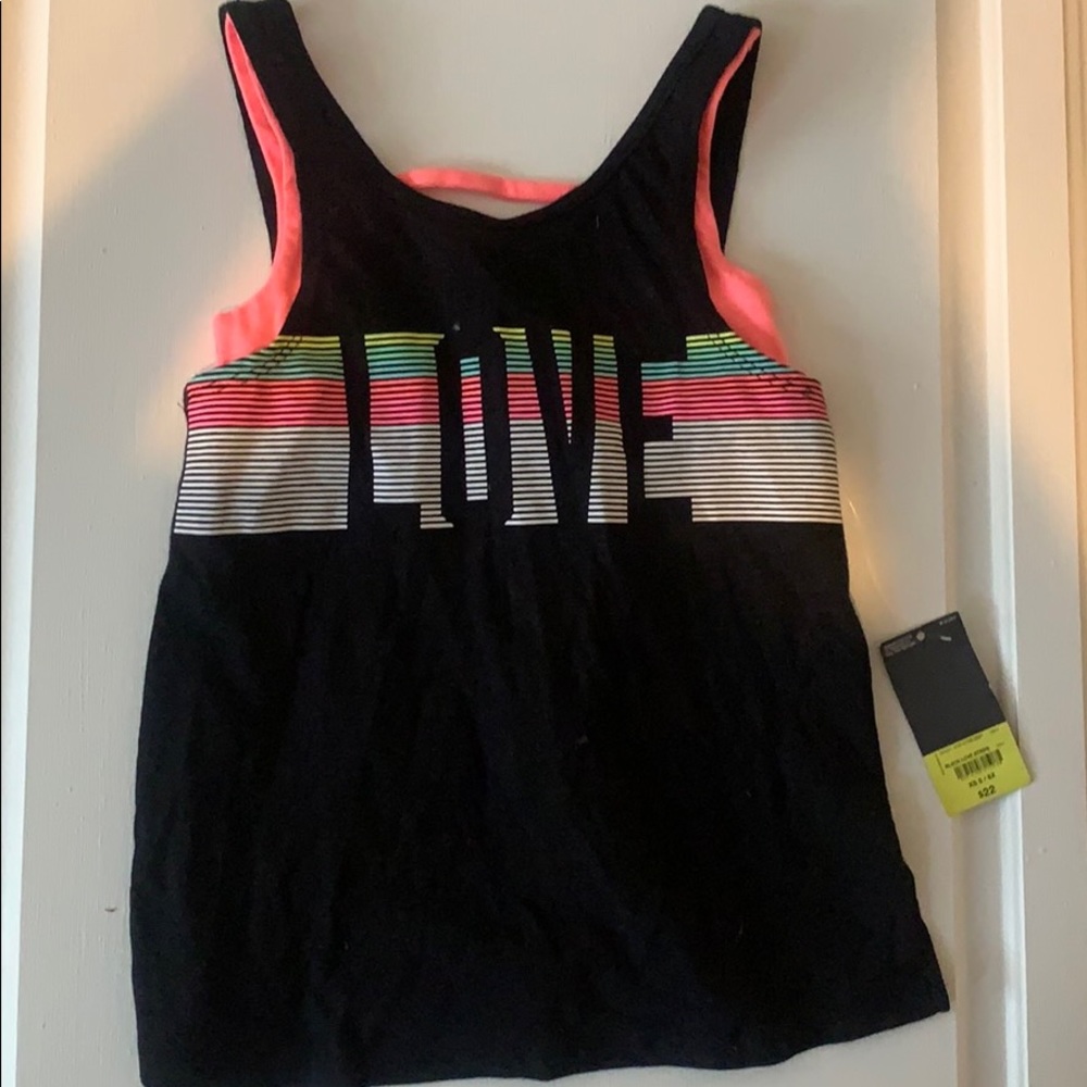Black love stripe Xersion tank XS 6 / 6X